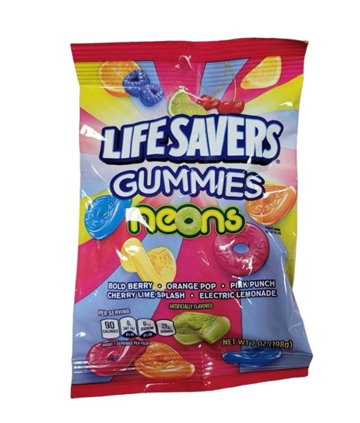 8287 - LIFESAVER GUMMIES NEONS 7OZ