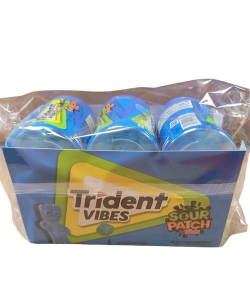 1286 - TRIDENT VIBES BTL 40 PIECE BLUE RASP 6CT