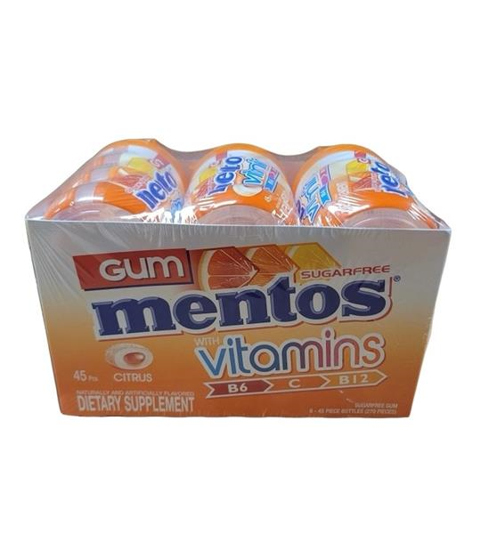 17078 - MENTOS GUM VITAMINS CITRUS 6CT