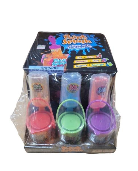 60778 - PAINT SPLASH LOLLIPO & DIP 12CT